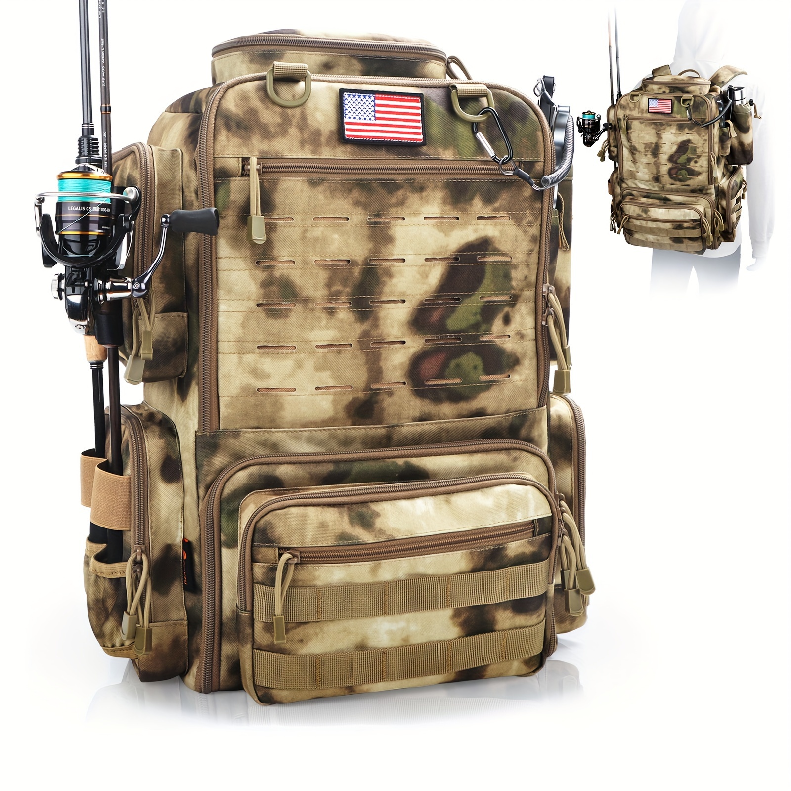 Fishing Equipment - A Spacious 11.89gal Fishing Backpack Featuring