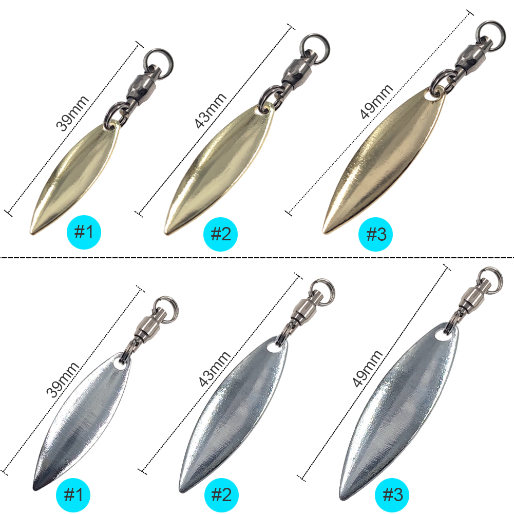10pcs Willowleaf Blades Spinne - Fishing Equipment Clearance avaliação e preço