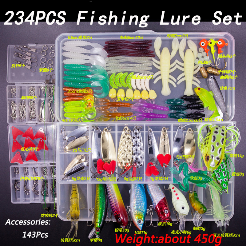 Fishing Lure Kit Soft and Hard - Fishing Equipment Clearance avaliação e preço