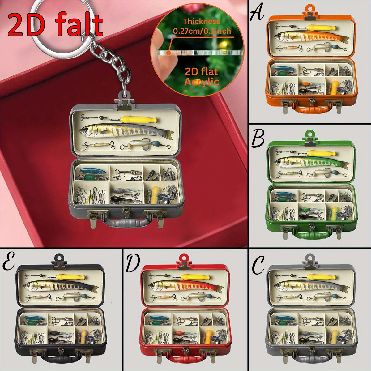 Custom Name 2D Flat Acrylic Fi - Tackle Box avaliação e preço