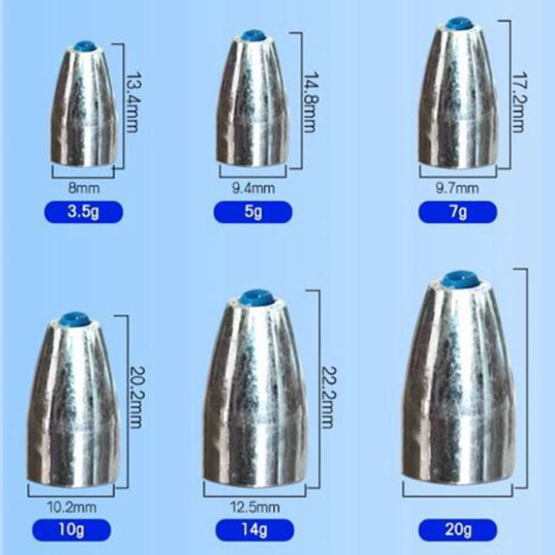 10pcs 3.5g-20g Fishing Weight  - Fishing Equipment Clearance avaliação e preço
