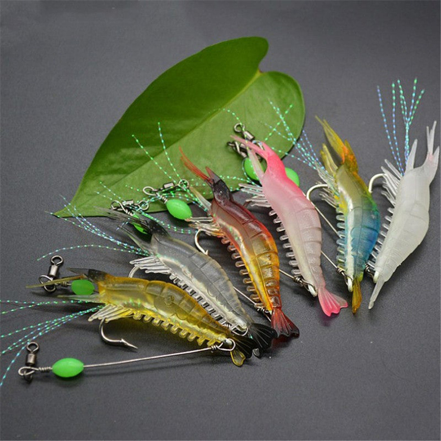 3pcs/7pcs Shrimp Lures Fishing - Fishing Equipment Clearance avaliação e preço