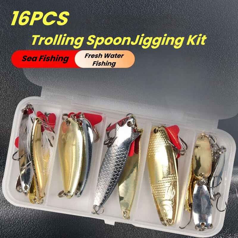 Fishing Lure Kit 16 pcs sets T - Fishing Equipment Clearance avaliação e preço