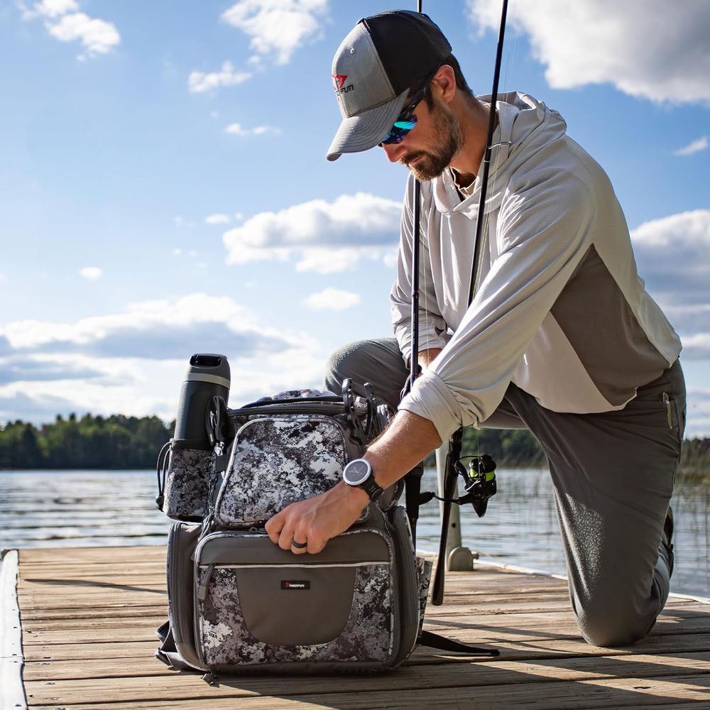 Fishing Backpack with Dual Rod - Tackle Box avaliação e preço