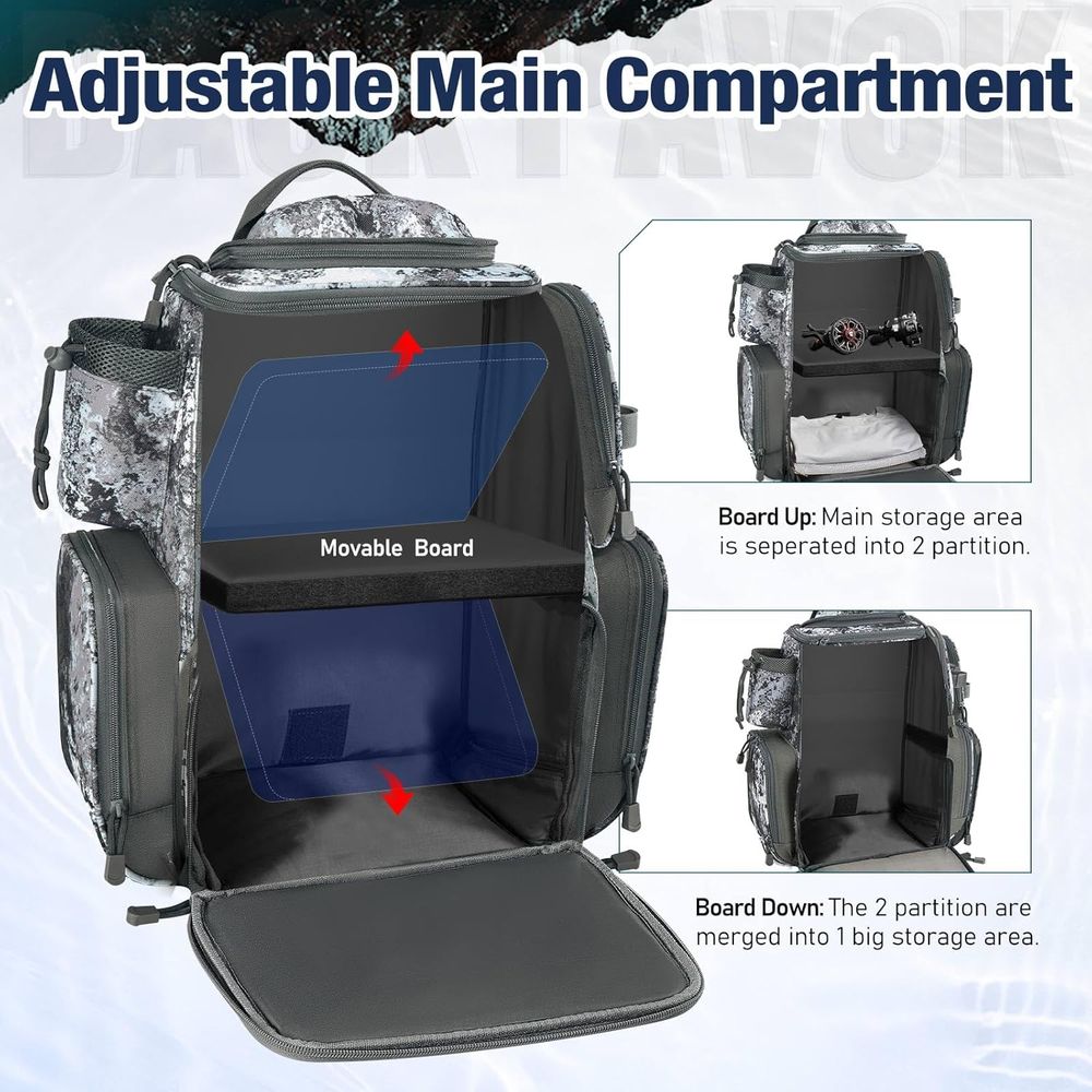 Fishing Backpack with Dual Rod - Tackle Box avaliação e preço