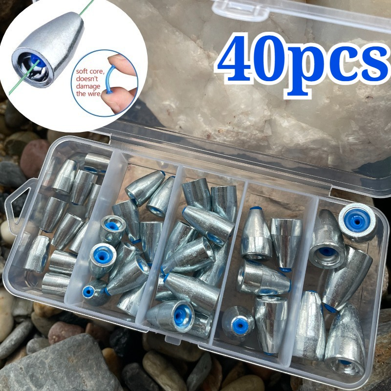 40pcs Alloy Bullet Fishing Sin - Fishing Equipment Clearance avaliação e preço