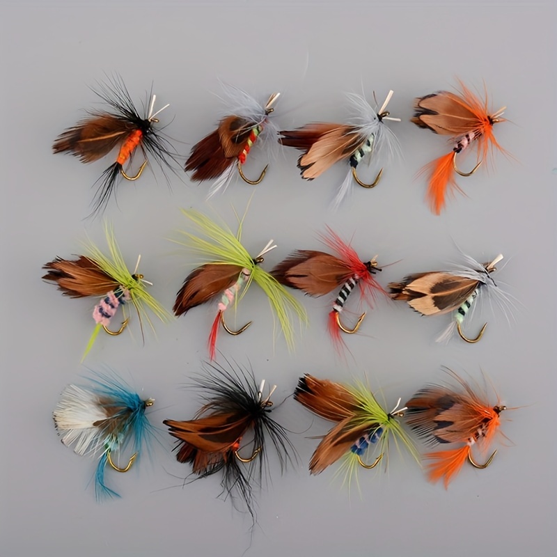 12pc Premium Fly Fishing Flies - Fishing Equipment Clearance avaliação e preço