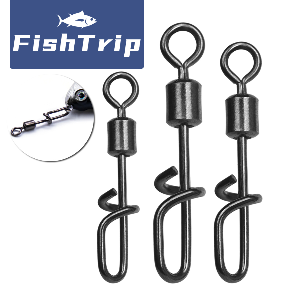 FishTrip Fishing Swivel Snap T - Fishing Equipment Cheap avaliação e preço