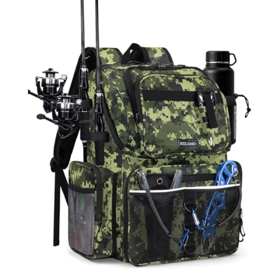 Fishing Backpack with Rod Hold - Fishing Equipment avaliação e preço