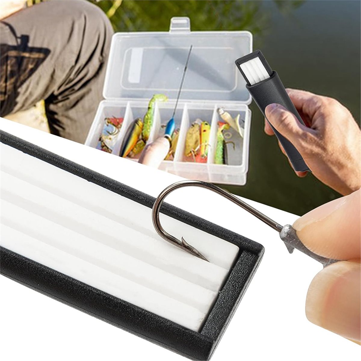 Fishing Hook Sharpener - Compa - Tackle Box avaliação e preço